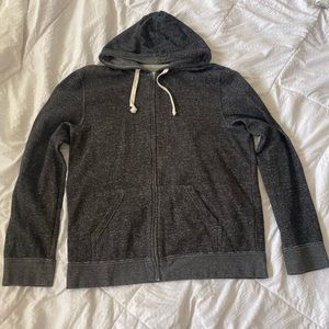 Hoodie zip, charcoal, large